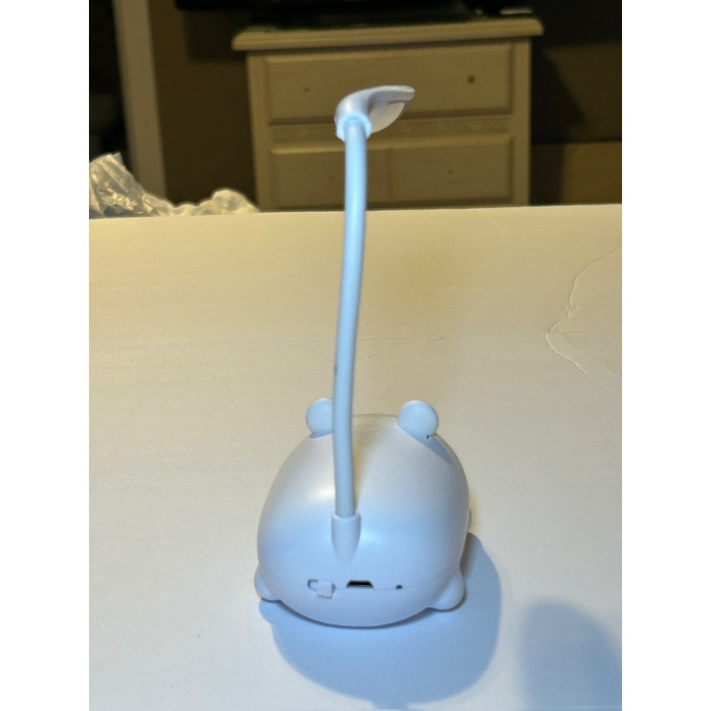 Cute White Cat LED Desk Lamp Rechargeable Flexible Gooseneck Kids Night Light - Picture 3 of 5